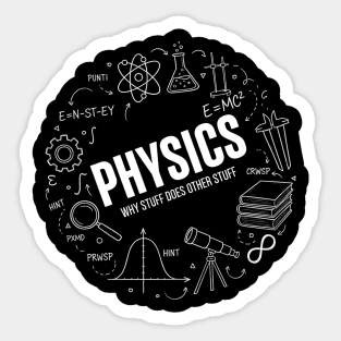 Physics Doodle Diagram – Science Formula Illustration Sticker